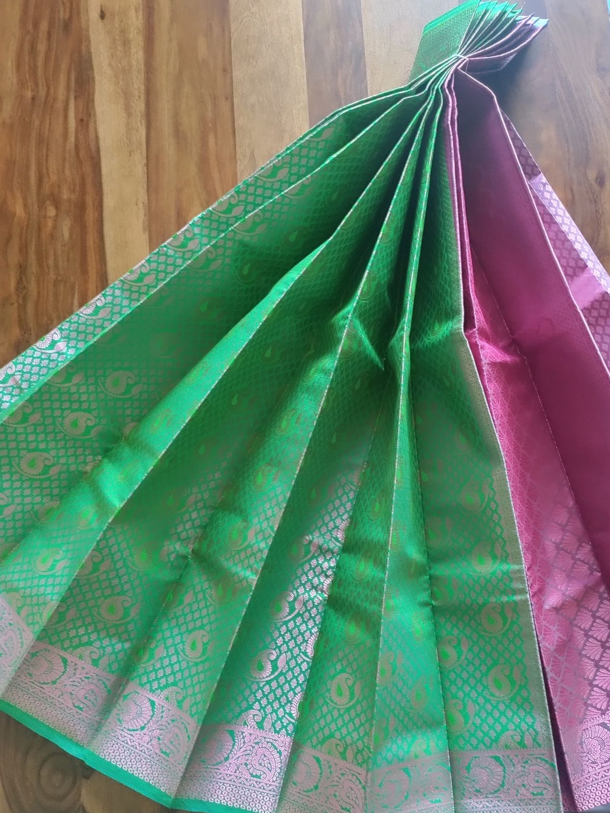 Green Semi Silk Saree