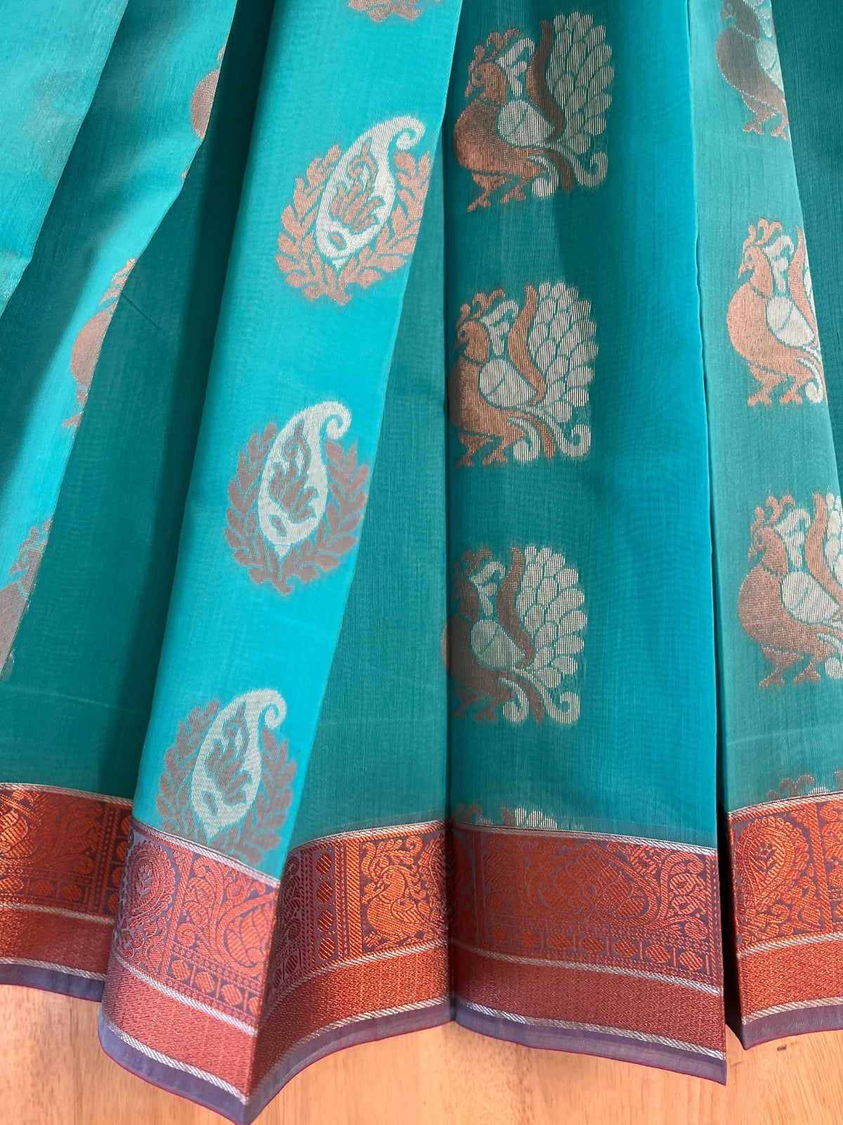 Blue Semi Silk Cotton Saree