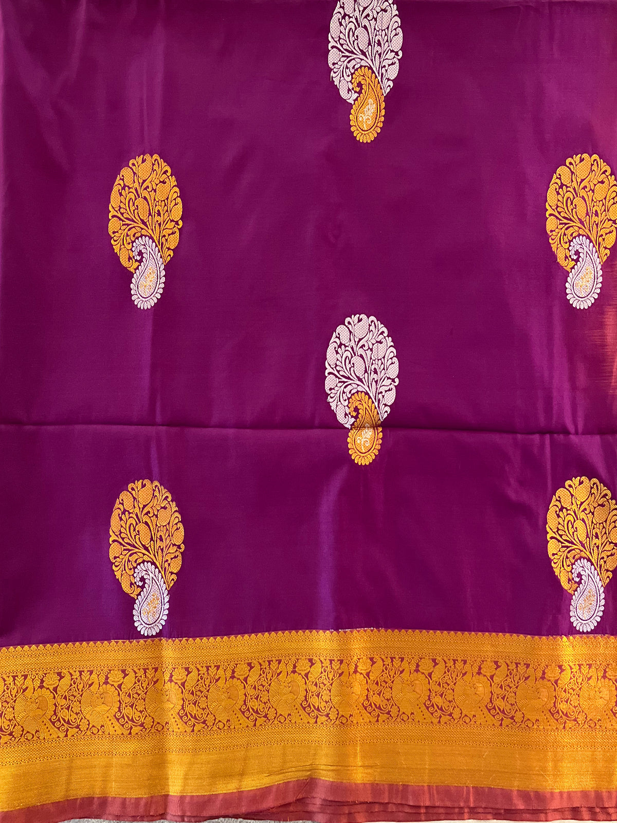 Purple Semi Soft Silk Saree