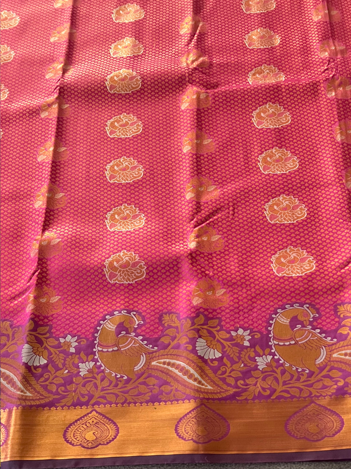 Pink Semi Silk Saree