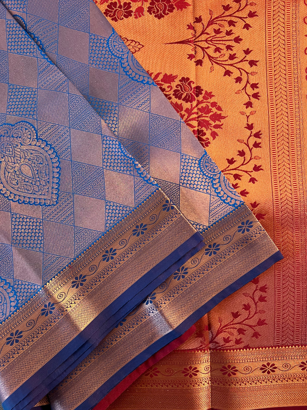 Blue Semi Silk Saree