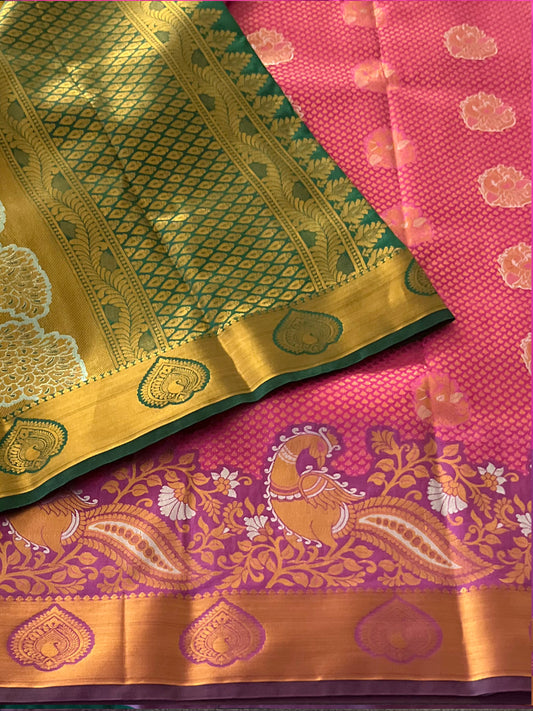 Pink Semi Silk Saree