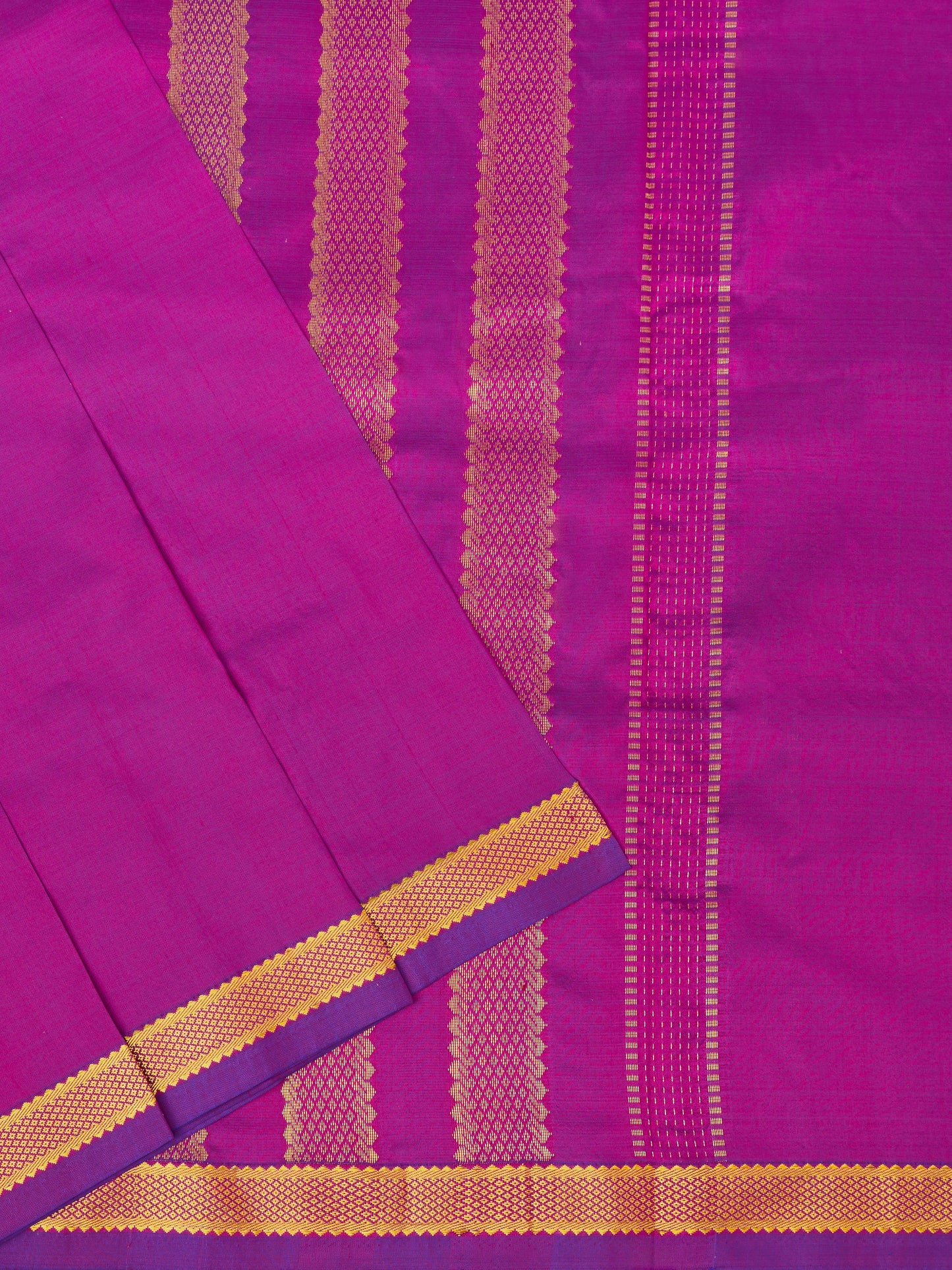Purple 9 Yards Kanchivaram Silk Saree