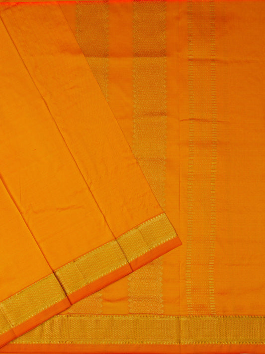 Mambalam Orange 9 Yards Kanchivaram Silk Saree