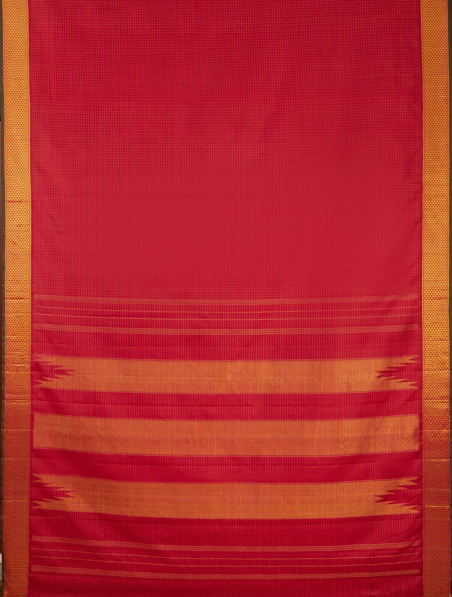 Maroon 9 Yards Kanchivaram Silk Saree