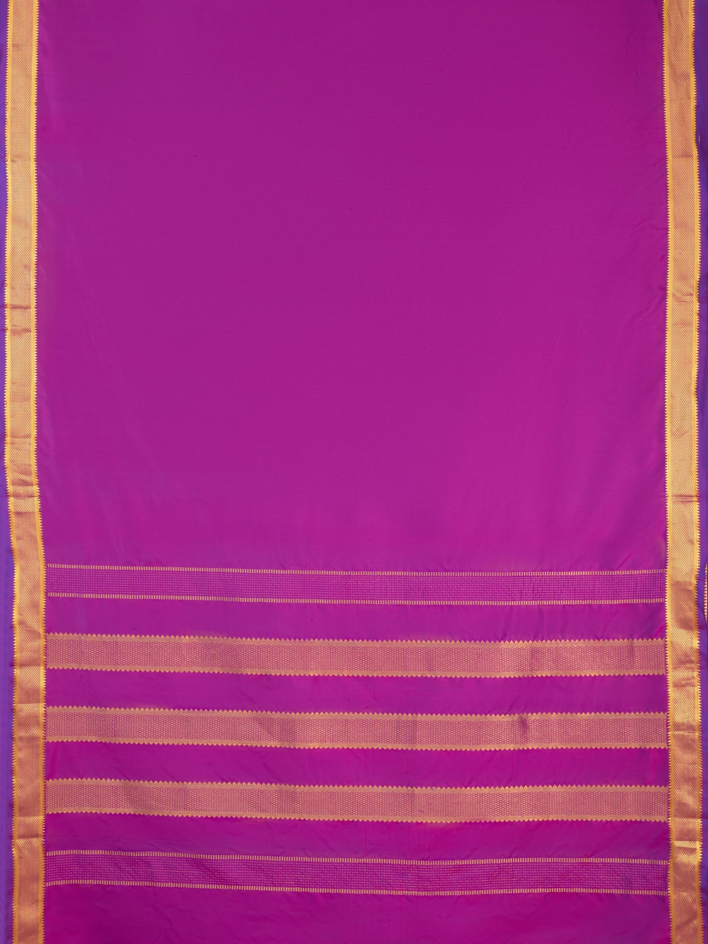 Purple 9 Yards Kanchivaram Silk Saree